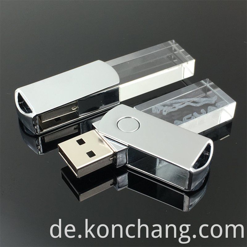 Swivel Glass Usb Stick